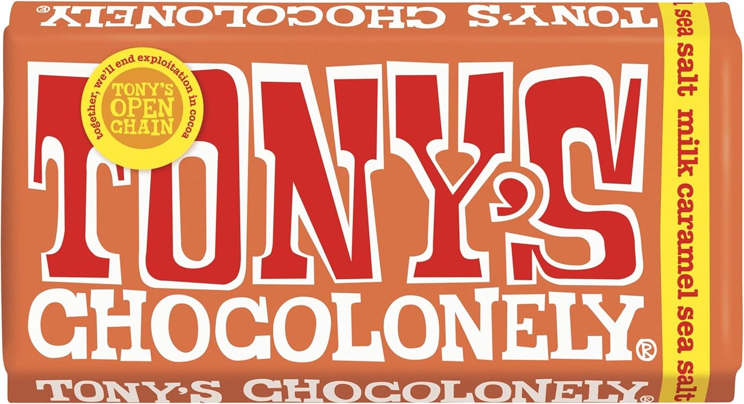 Tony's Chocolonely Milk Caramel Biscuit Chocolate Bar - 180g, Milk Chocolate, Gift, Vegetarian - Belgian Fairtrade Chocolate (Pack of 3)