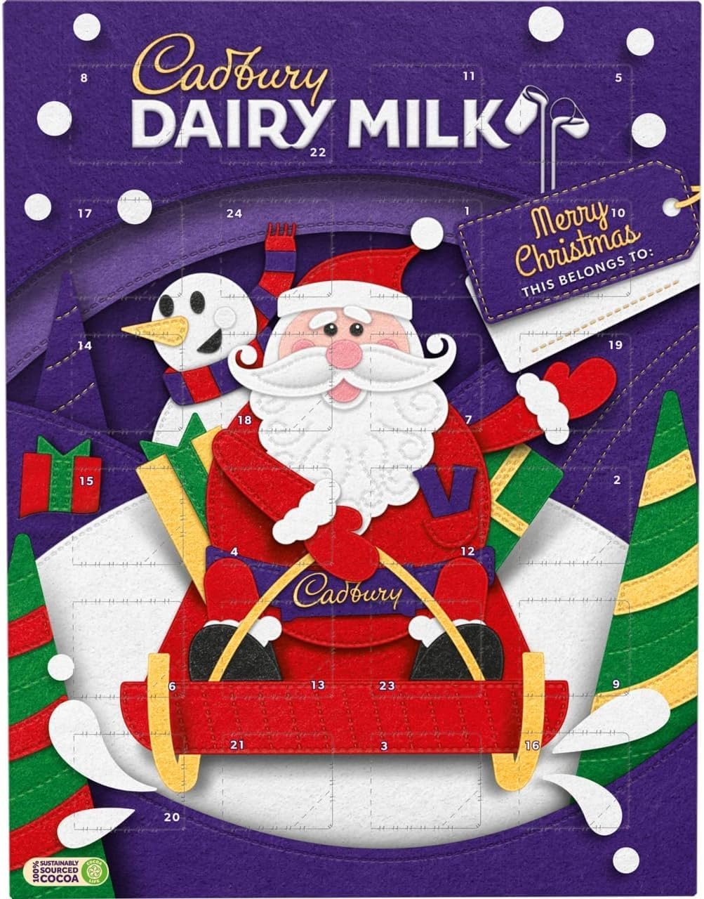 Cadbury Dairy Milk Chocolate Advent Calendar 90g(pack of 2)