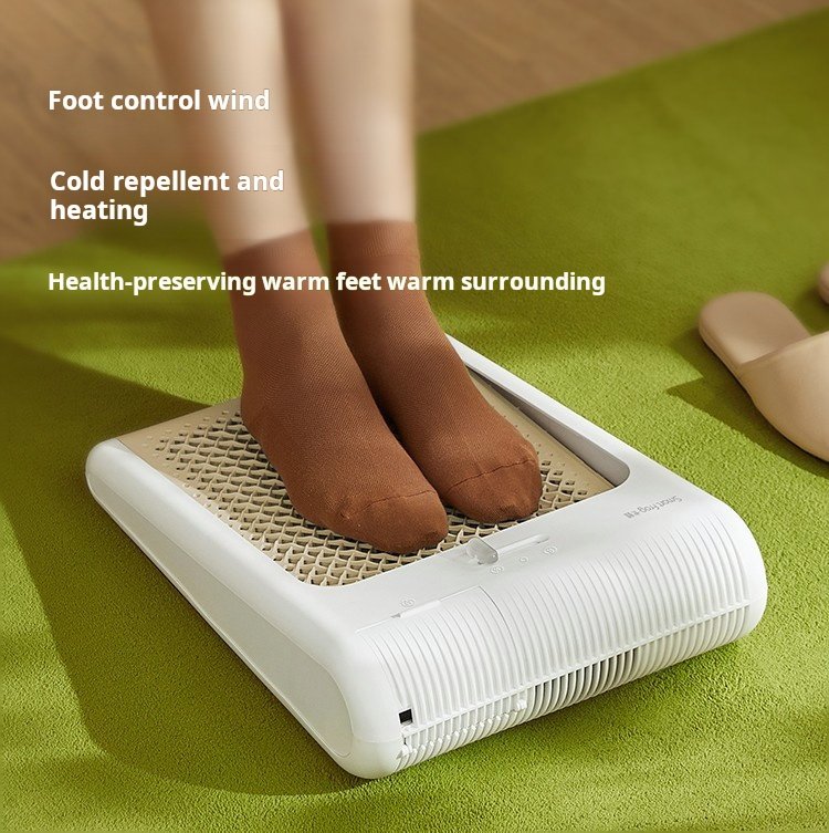 Winter Foot Warmer Under Desk Heater – Non-Wood Electric Fireplace Style Heating Pad – Office & Home Use