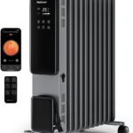 Pro Breeze Smart 2500W 11 Fin Oil Filled Radiator with Digital Display and WiFi Smart App, Thermostat, 24Hr Timer, 3 Heat Modes, Child Lock, Overheat & Tip-Over Protection Oil heater for Home - Silver