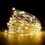 Jsdoin Fairy Lights, 50 LED Battery Operated String Lights Copper Wire Light for Indoor Outdoor Lighting, Bedroom, Wedding Decor, Party, Christmas, Tree Decoration(5M/16ft,WarmWhite) [Energy Class A]
